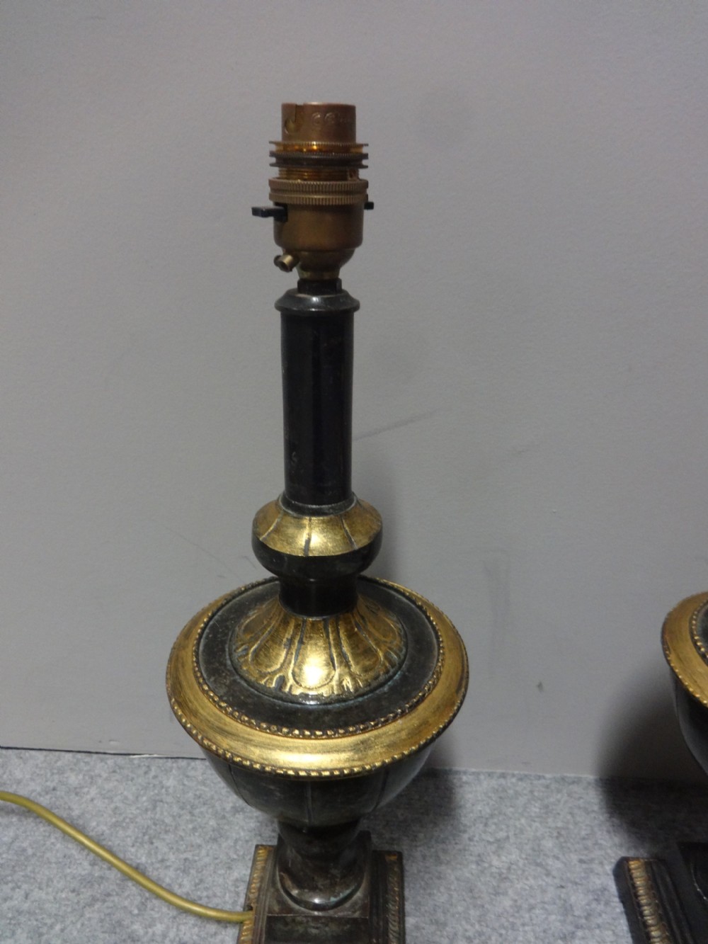 A Good Pair of Gilt Metal Lamps View III