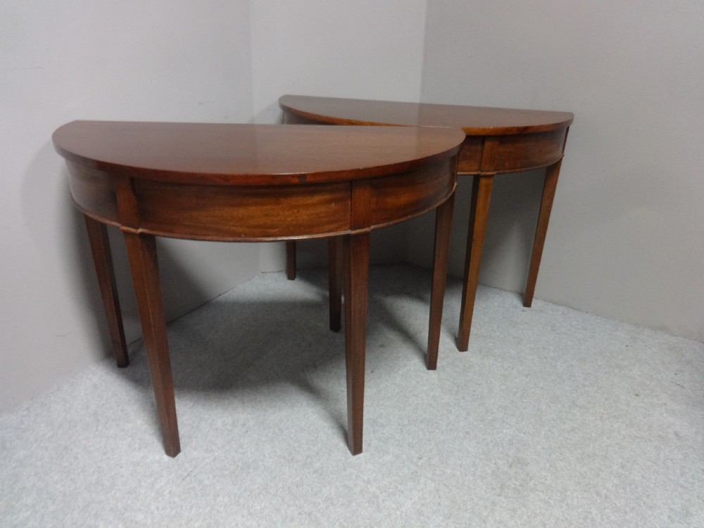 Good Pair Regency Mahogany Console Tables