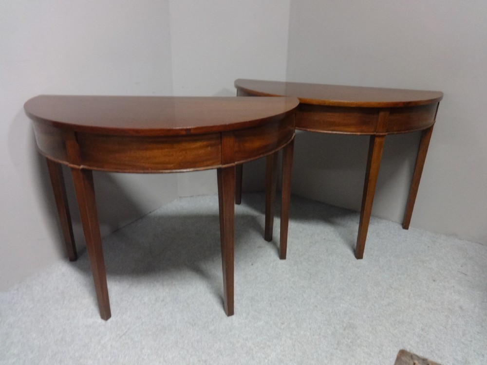 Good Pair Regency Mahogany Console Tables View II