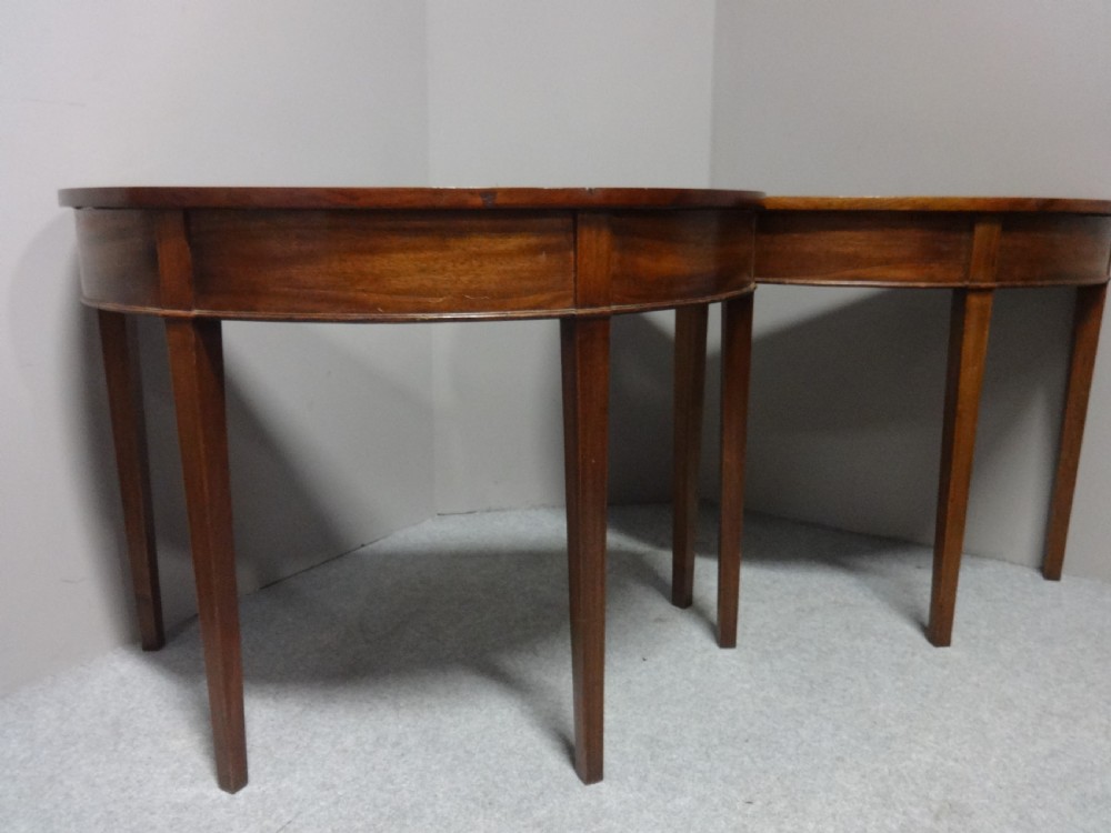 Good Pair Regency Mahogany Console Tables View III