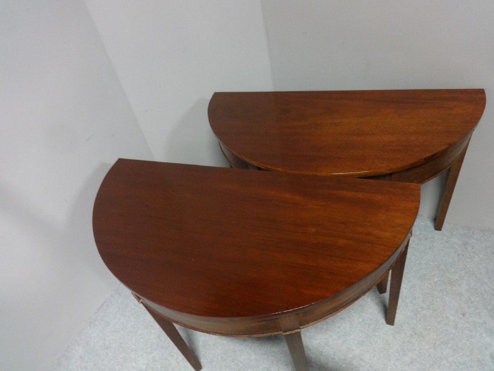 Good Pair Regency Mahogany Console Tables View VI