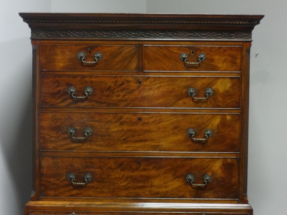 Excellent Quality Georgian Mahogany Chest on Chest of Drawers View II