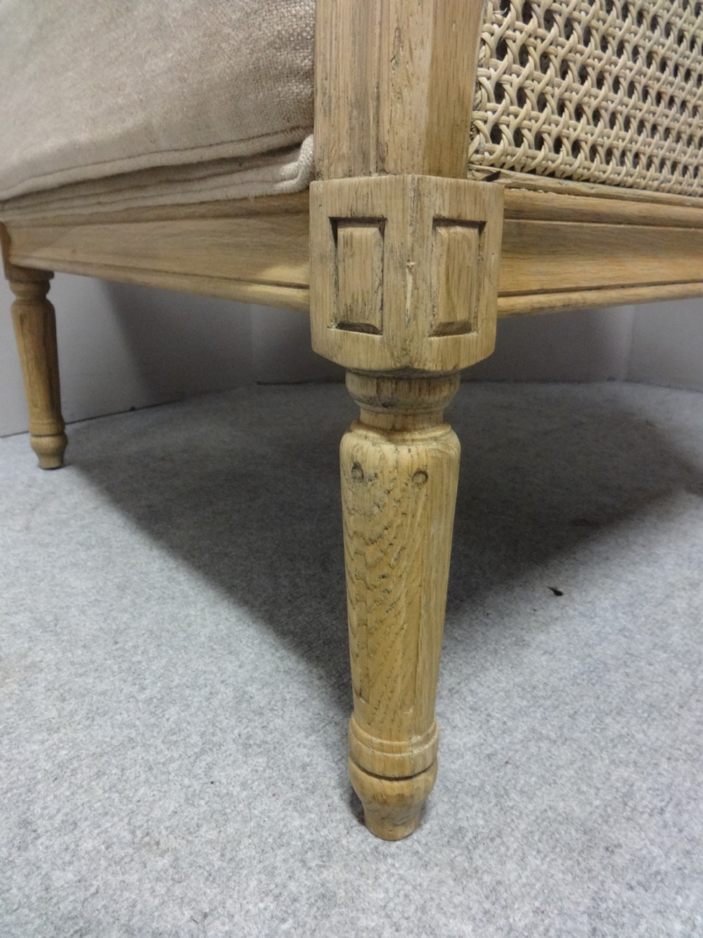 Good Bleached Oak Bergere Armchair View VI