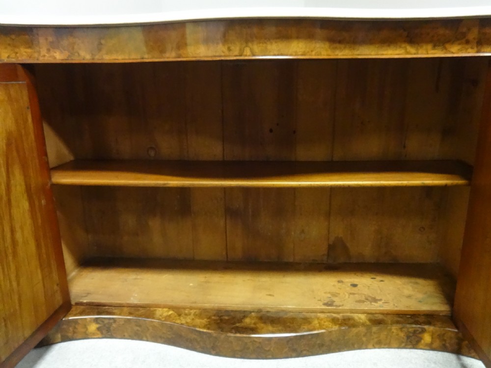 A Good Burr Walnut Serpentine Sideboard View V