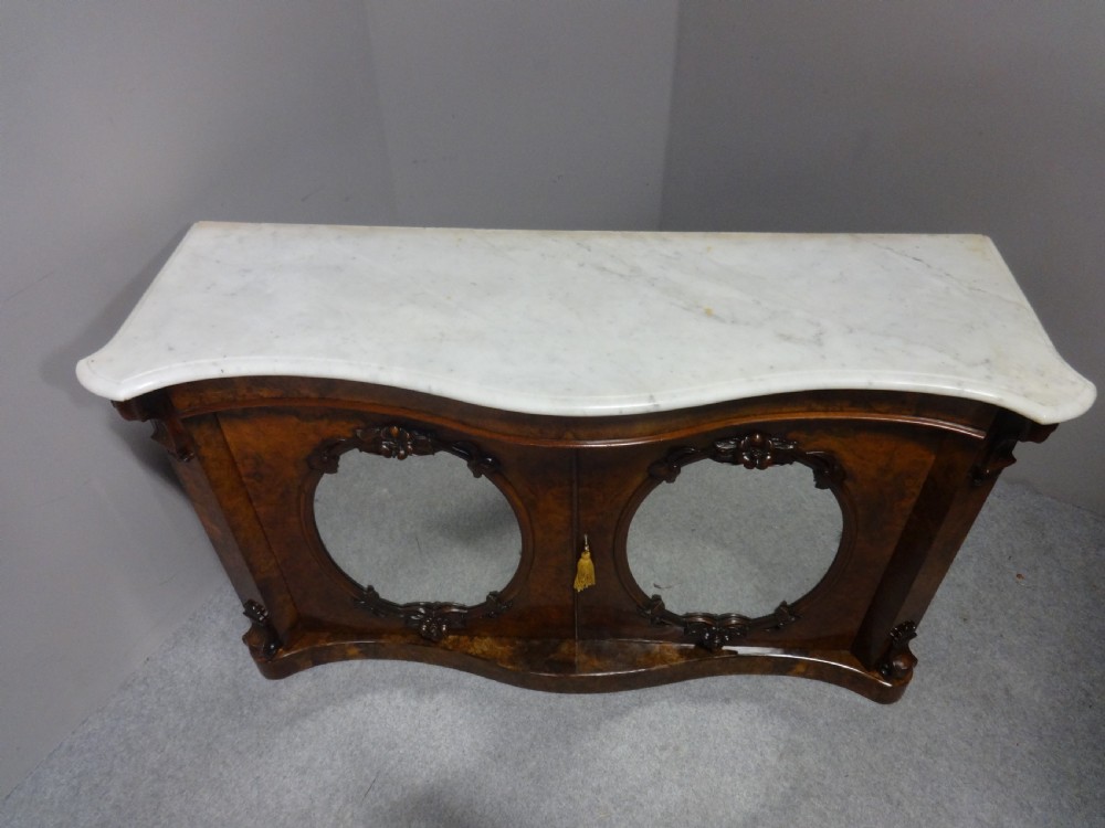 A Good Burr Walnut Serpentine Sideboard View VI
