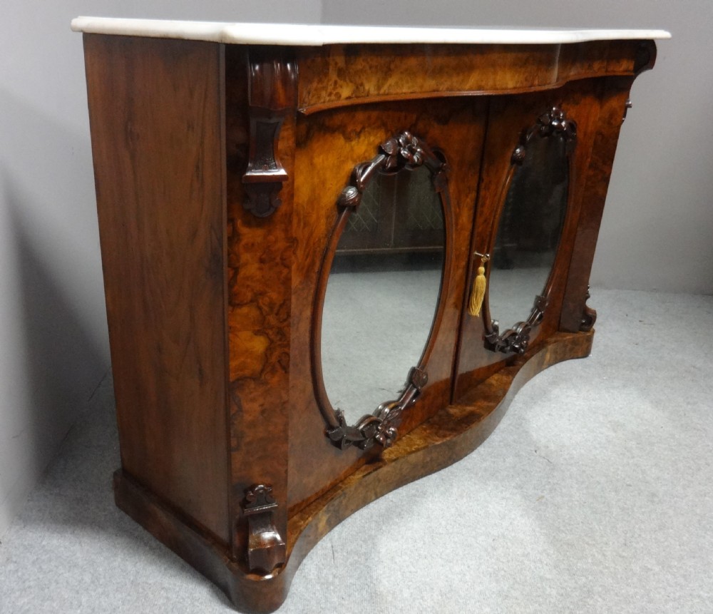 A Good Burr Walnut Serpentine Sideboard View VII