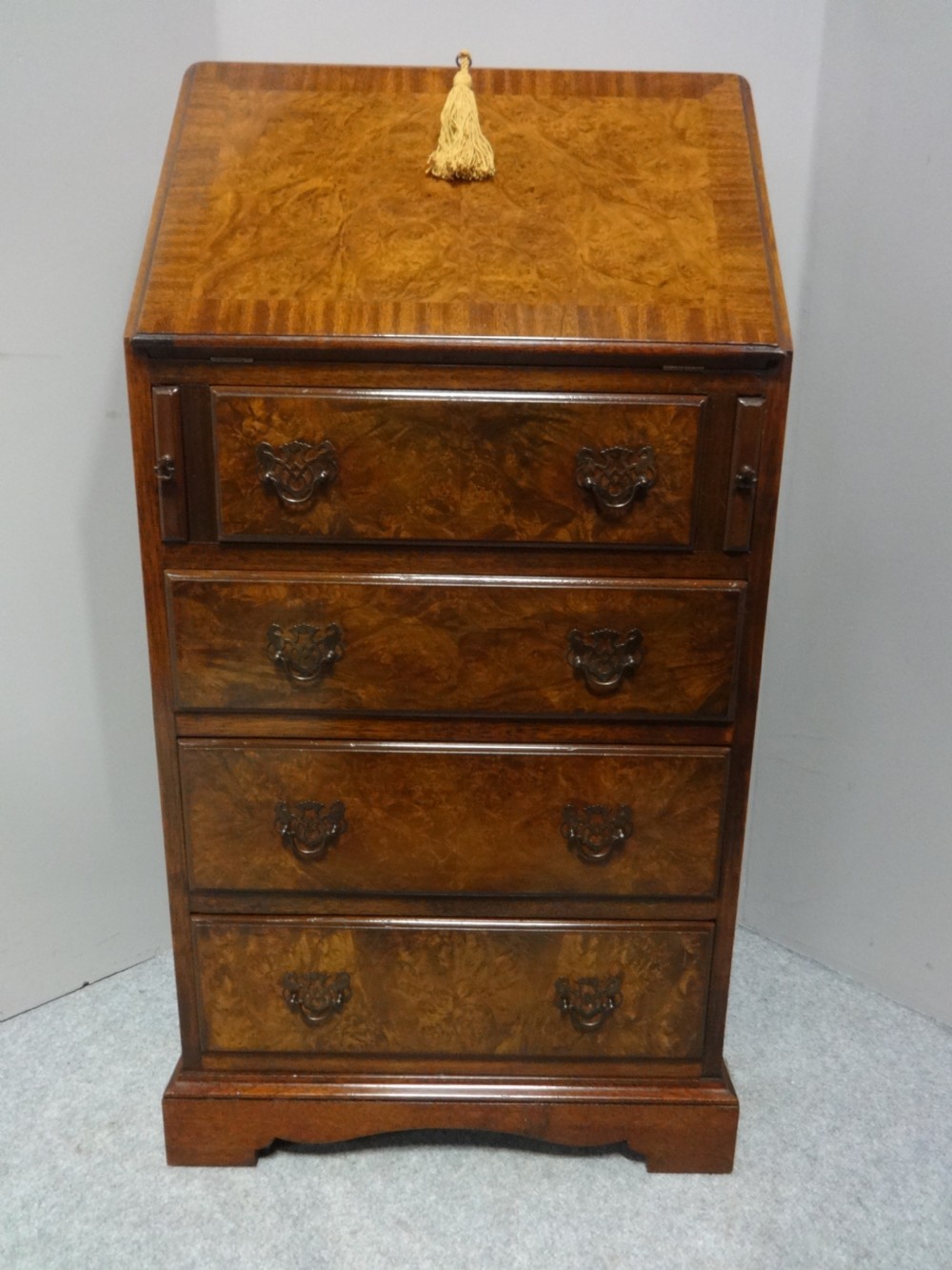 Burr Walnut Bureau of Small Proportions View II