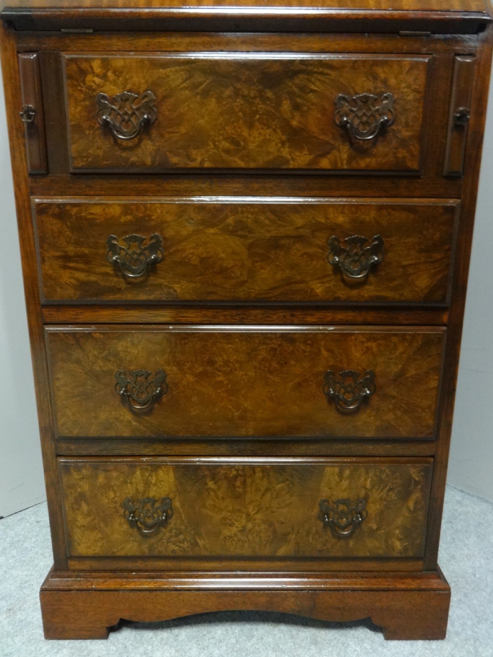 Burr Walnut Bureau of Small Proportions View III