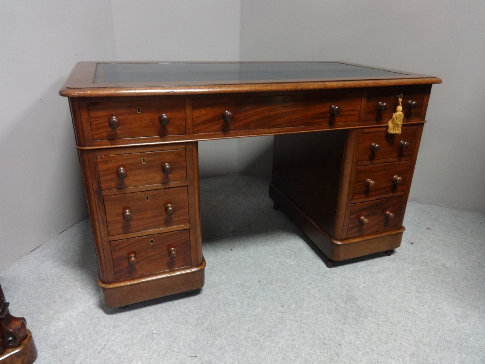 Victorian Mahogany Pedestal Desk View II