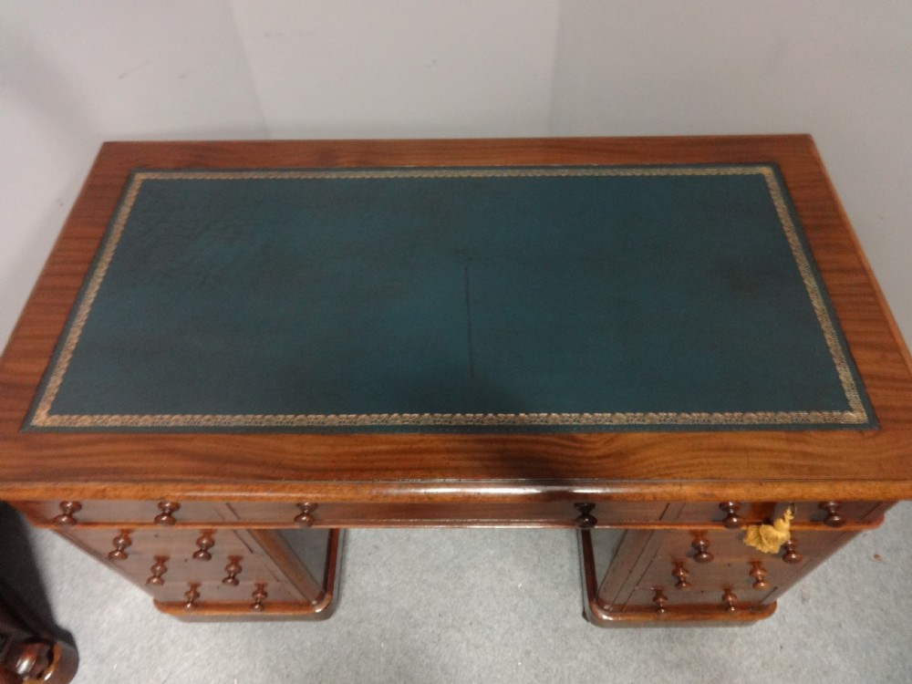 Victorian Mahogany Pedestal Desk View IV