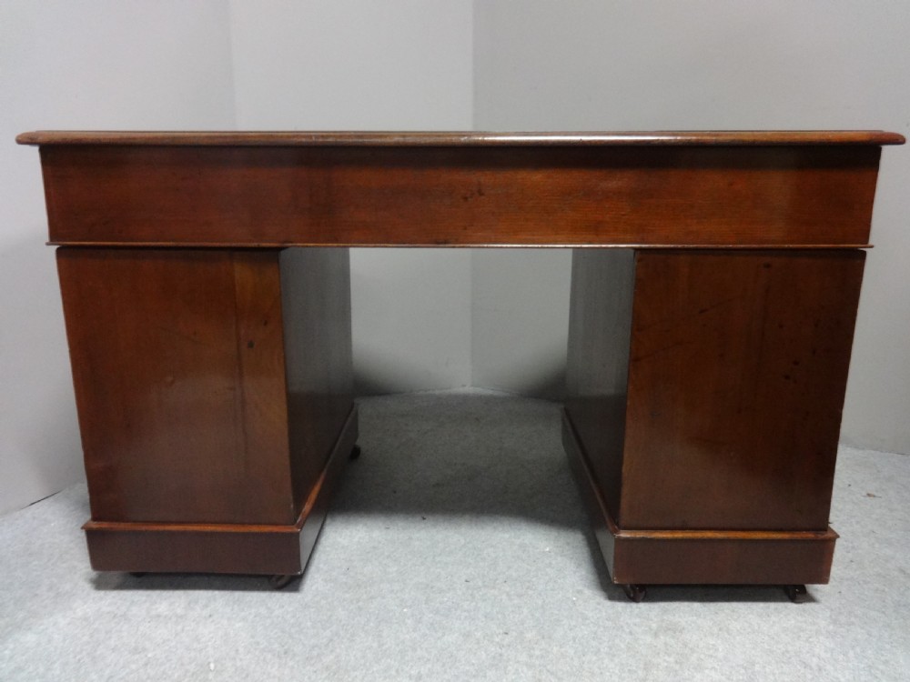 Victorian Mahogany Pedestal Desk View VI