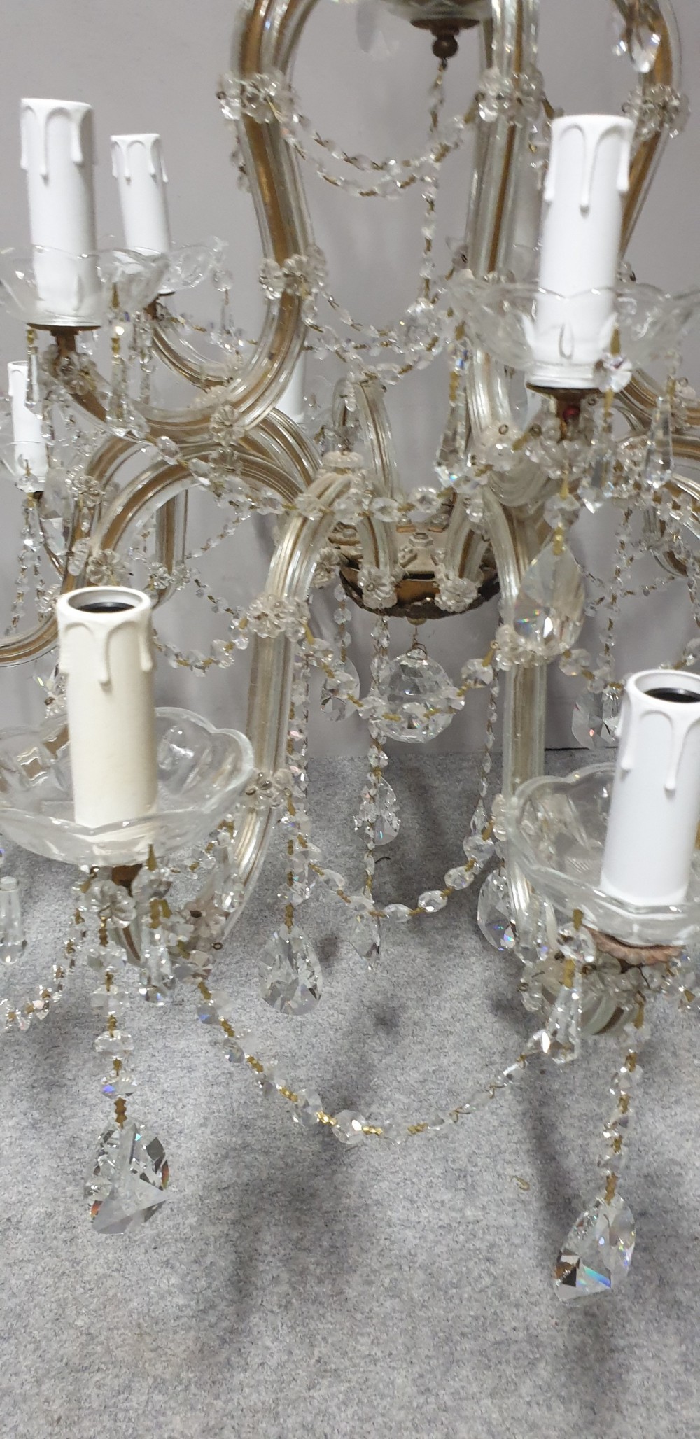 Fifteen Branch Crystal Chandalier  View III