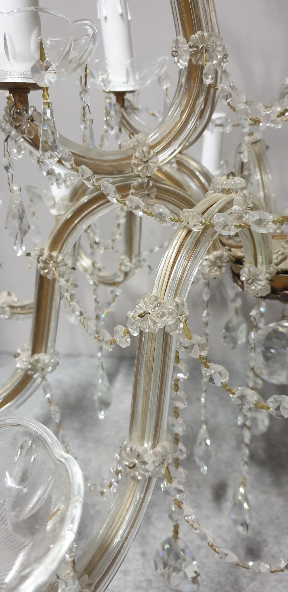 Fifteen Branch Crystal Chandalier  View V
