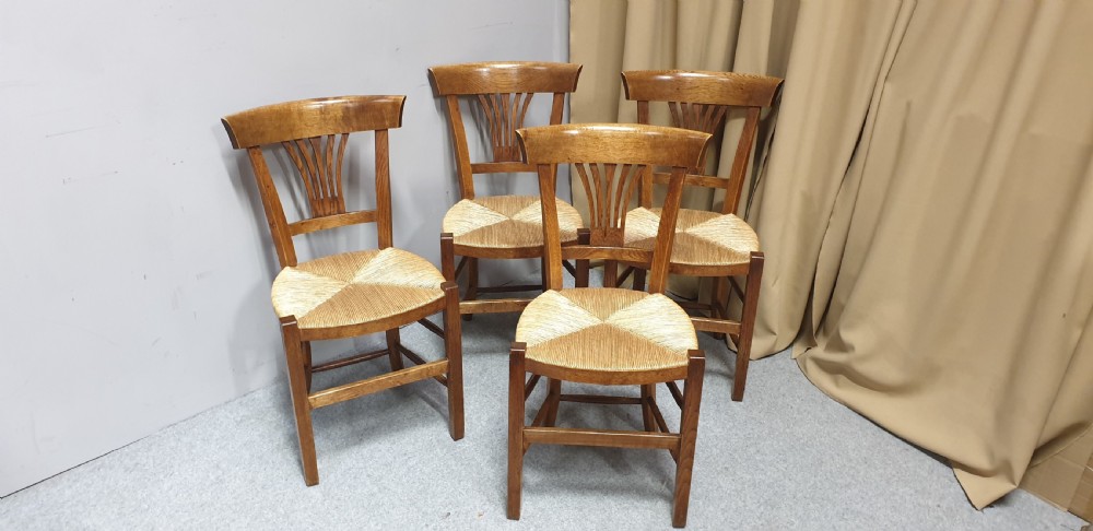 Four French Cottage Dining Chairs