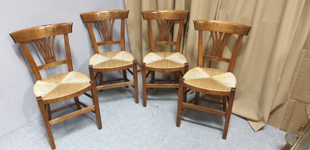 Four French Cottage Dining Chairs View II