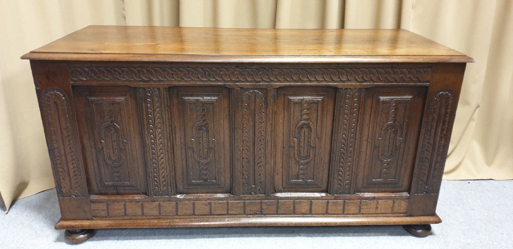 Large French oak coffer