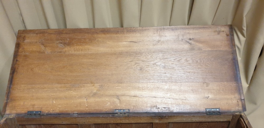 Large French oak coffer View VI