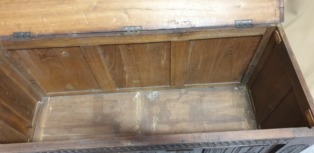 Large French oak coffer View VII