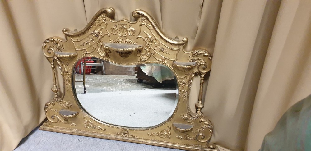 Victorian Gilt Overmantle Mirror View II