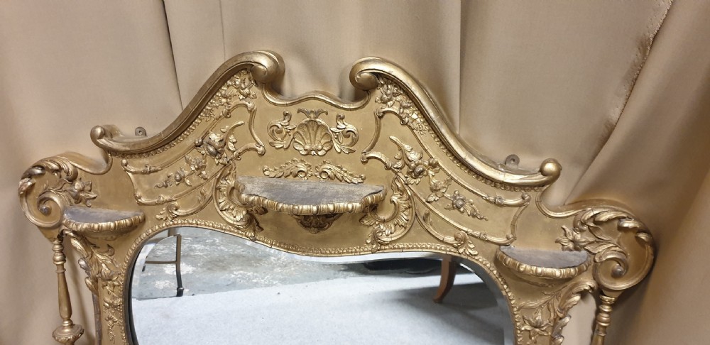 Victorian Gilt Overmantle Mirror View III