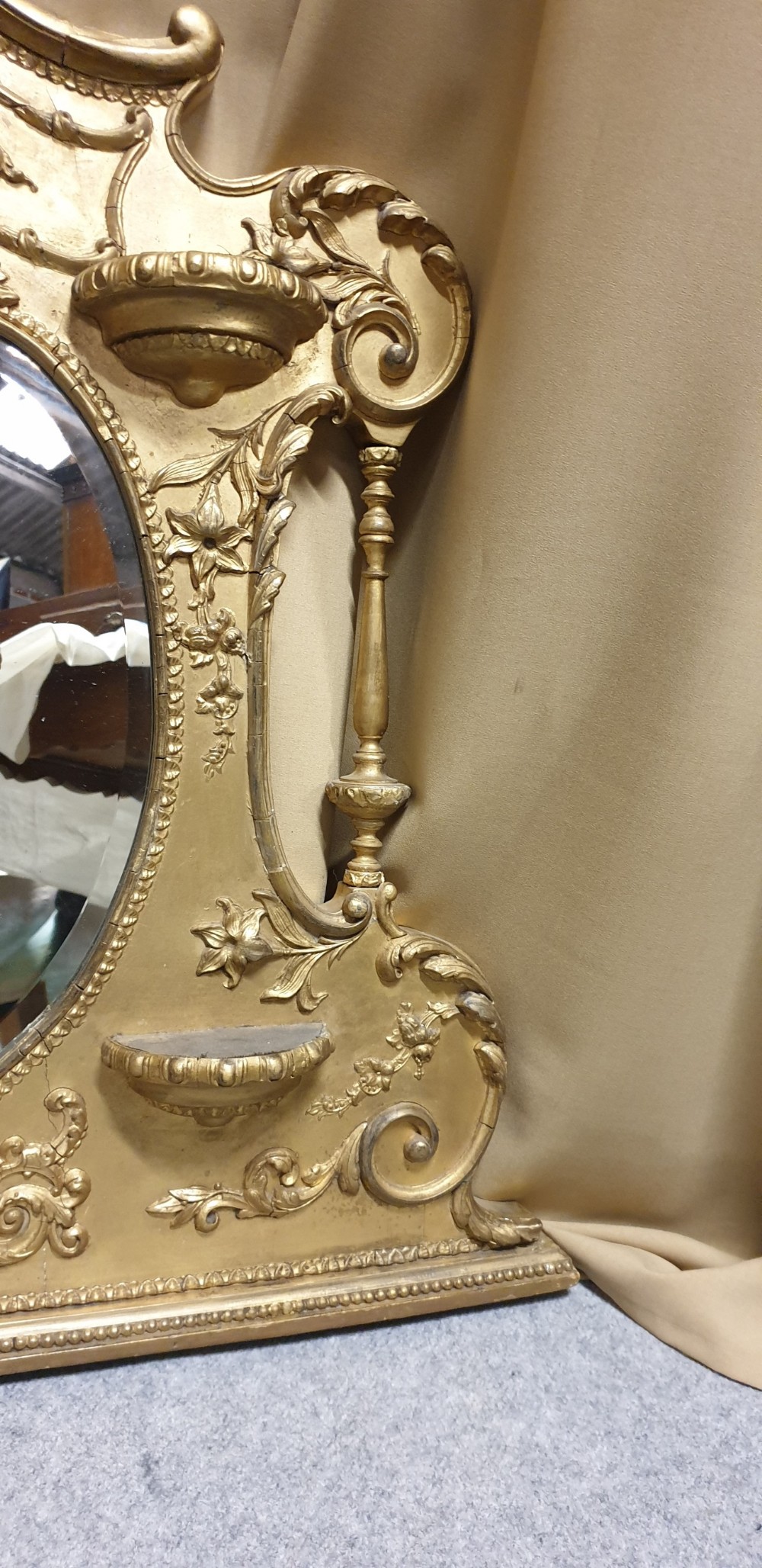 Victorian Gilt Overmantle Mirror View IV