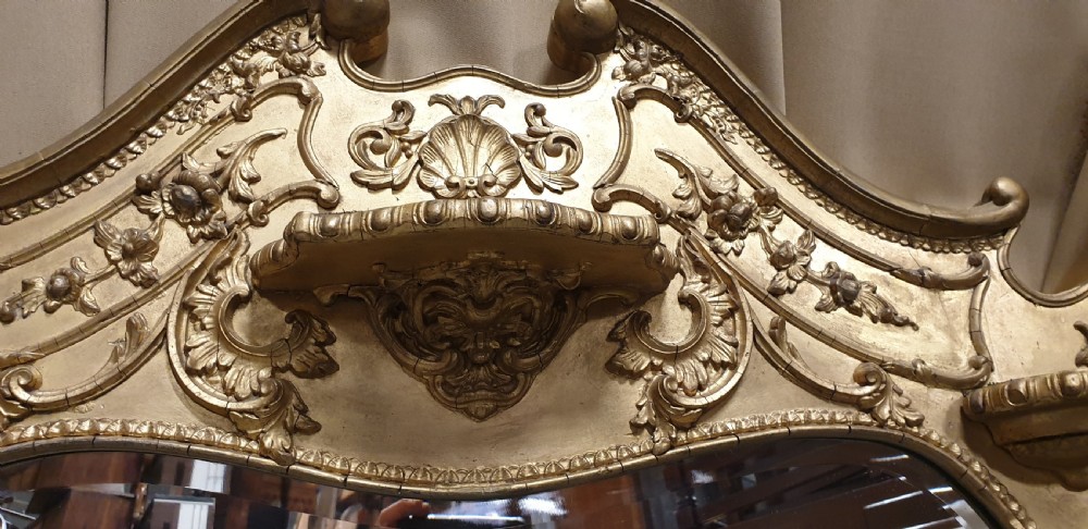 Victorian Gilt Overmantle Mirror View V