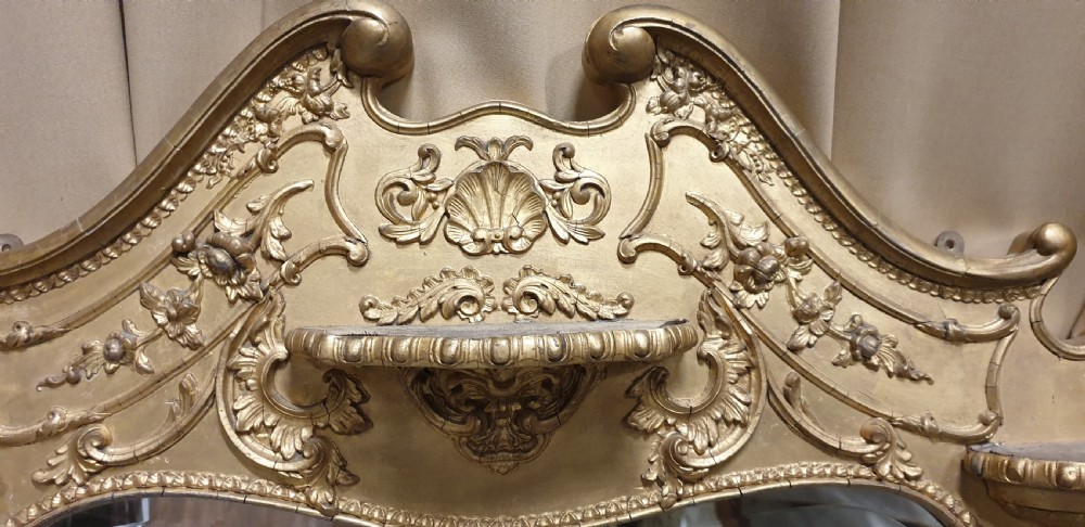 Victorian Gilt Overmantle Mirror View VI