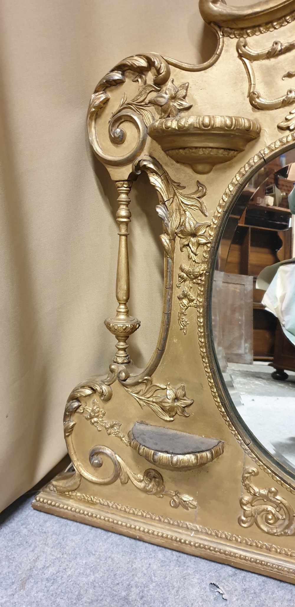 Victorian Gilt Overmantle Mirror View VII