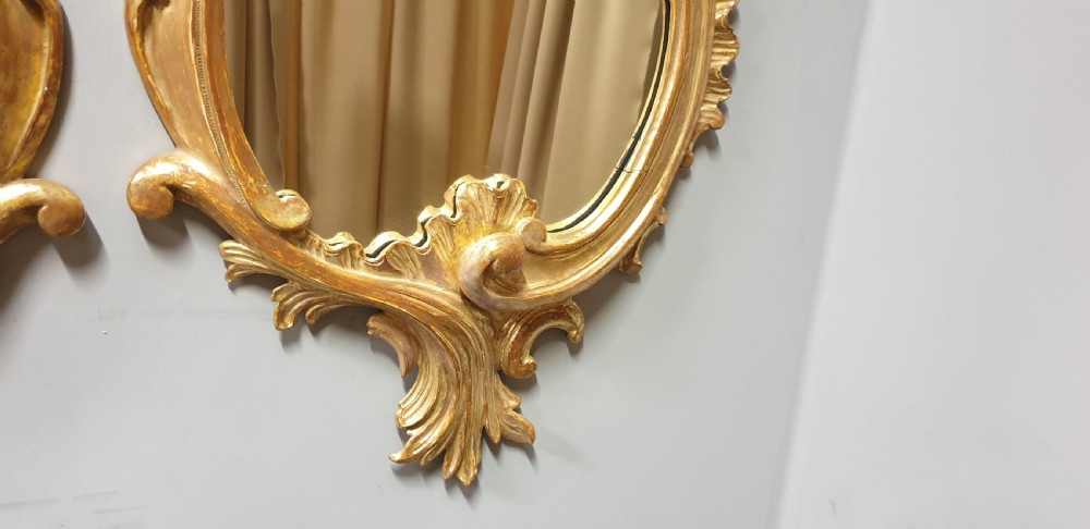 Superb Pair of Rococco Gilt Mirrors View III