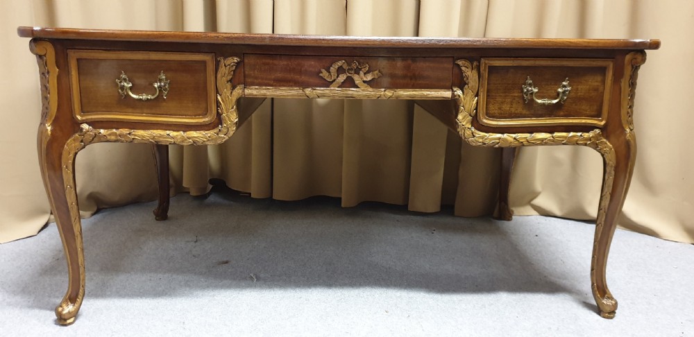 Large English Freestanding Mahogany Desk View II