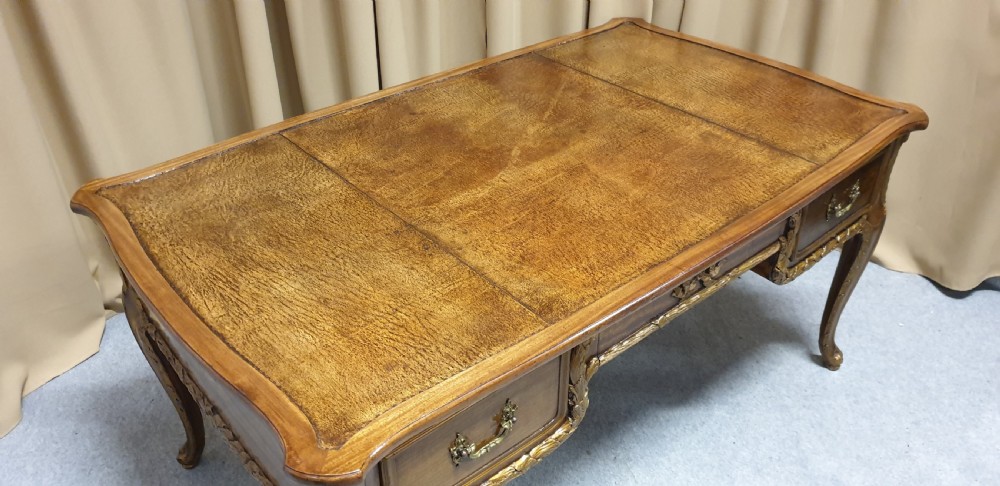 Large English Freestanding Mahogany Desk View VII