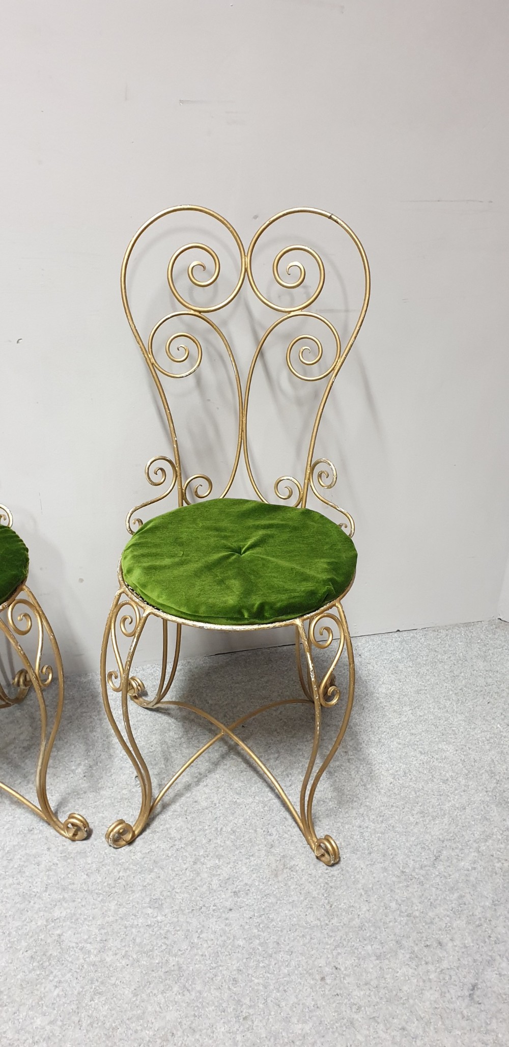 Great Pair French Conservatory Chairs View II
