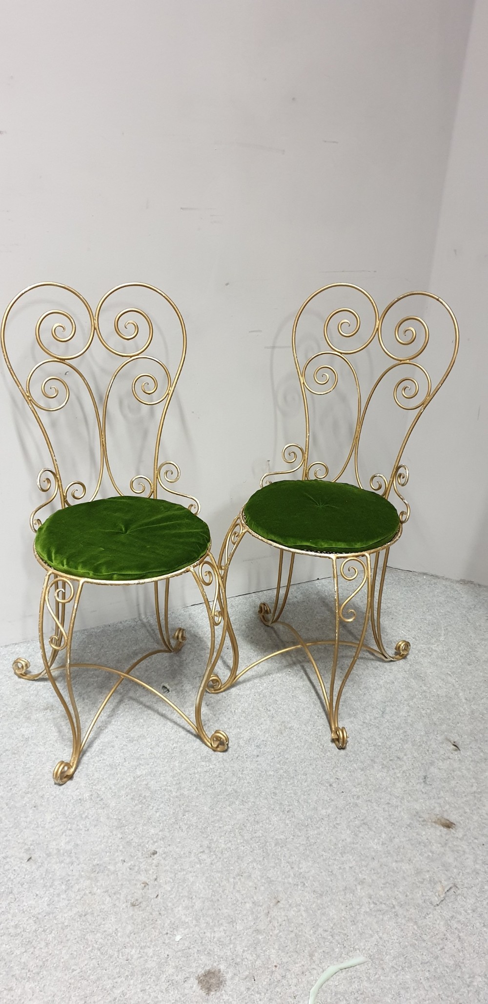 Great Pair French Conservatory Chairs View VIII