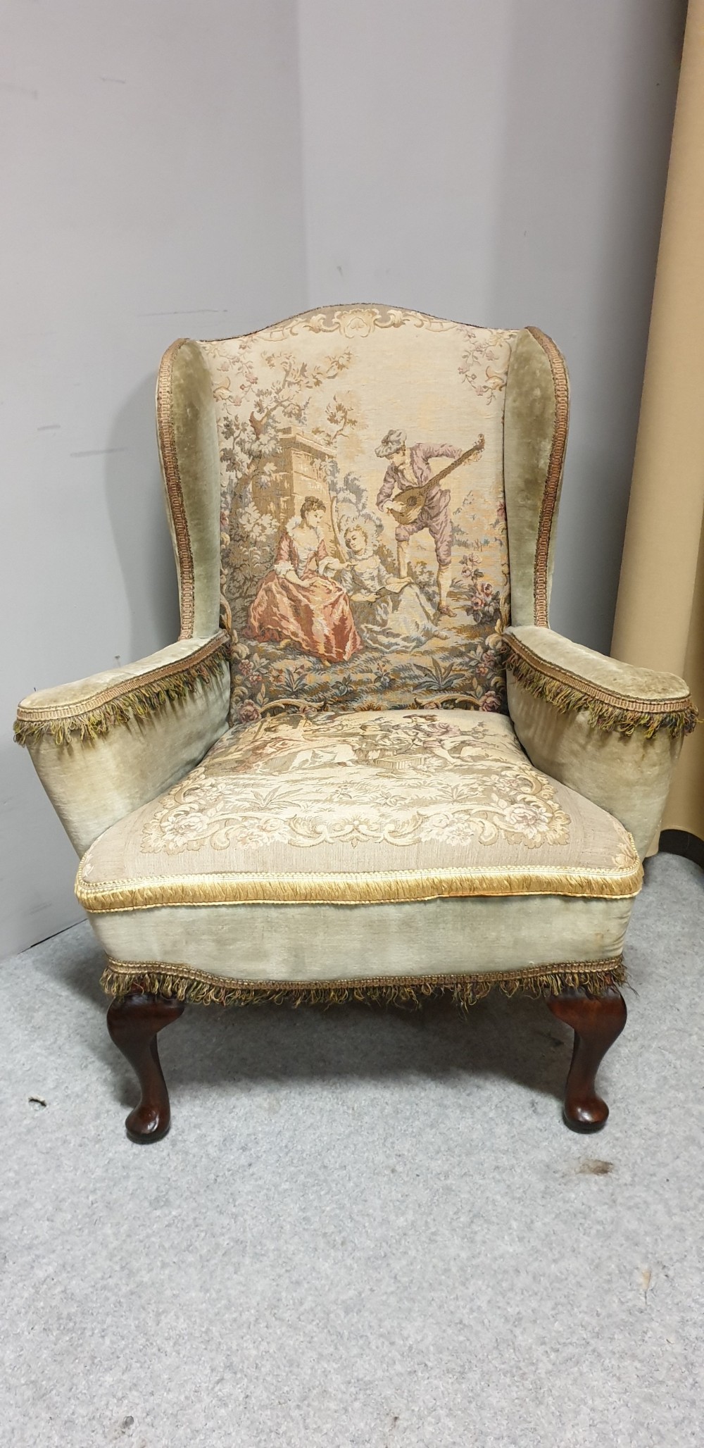 Pair Wing Armchairs of Small Proportions  View III