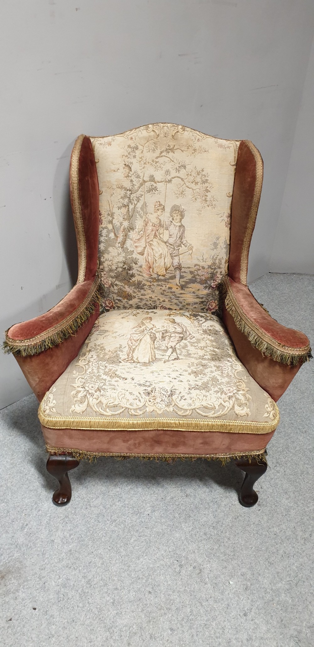 Pair Wing Armchairs of Small Proportions  View V