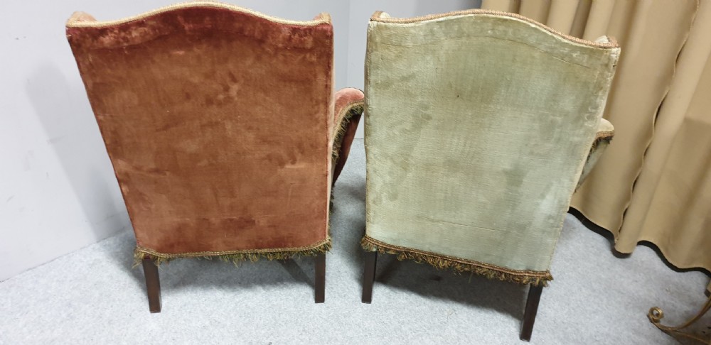 Pair Wing Armchairs of Small Proportions  View VIII