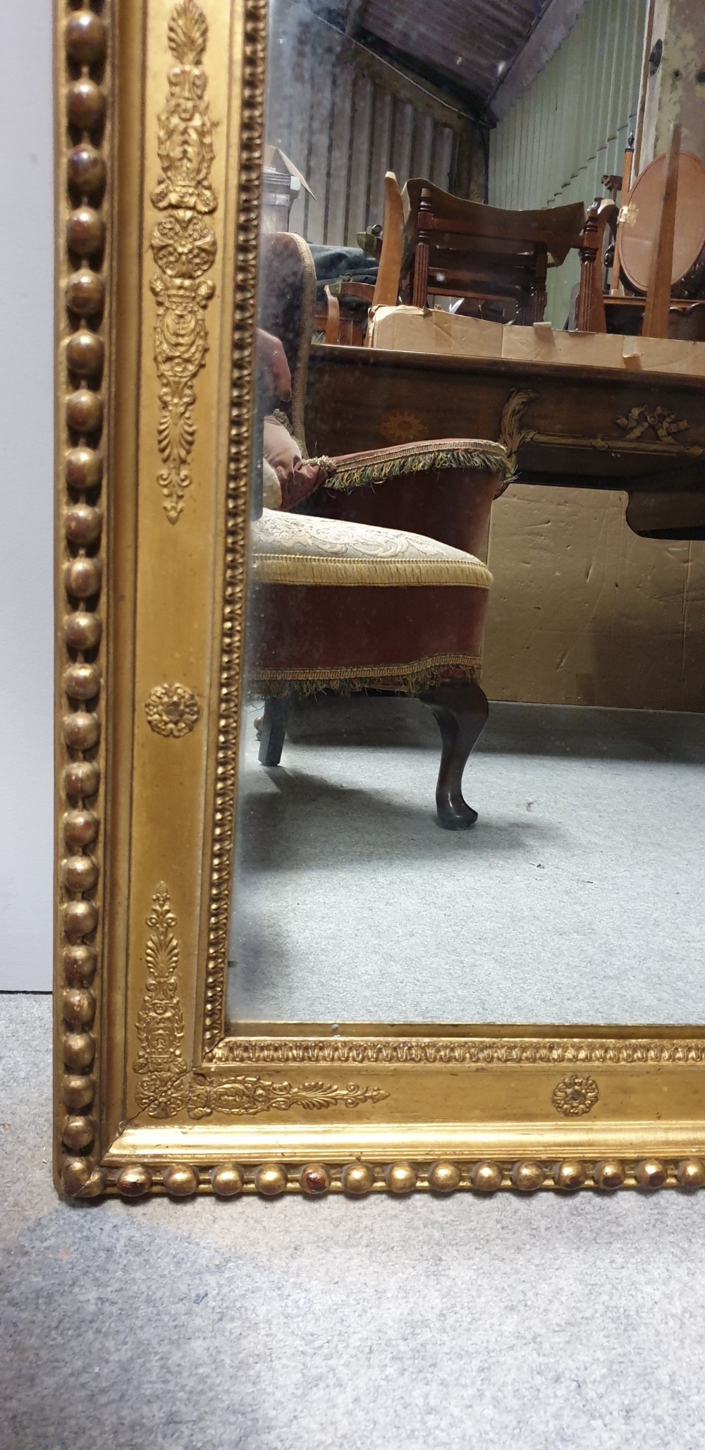 Large French Gilt Mirror View II