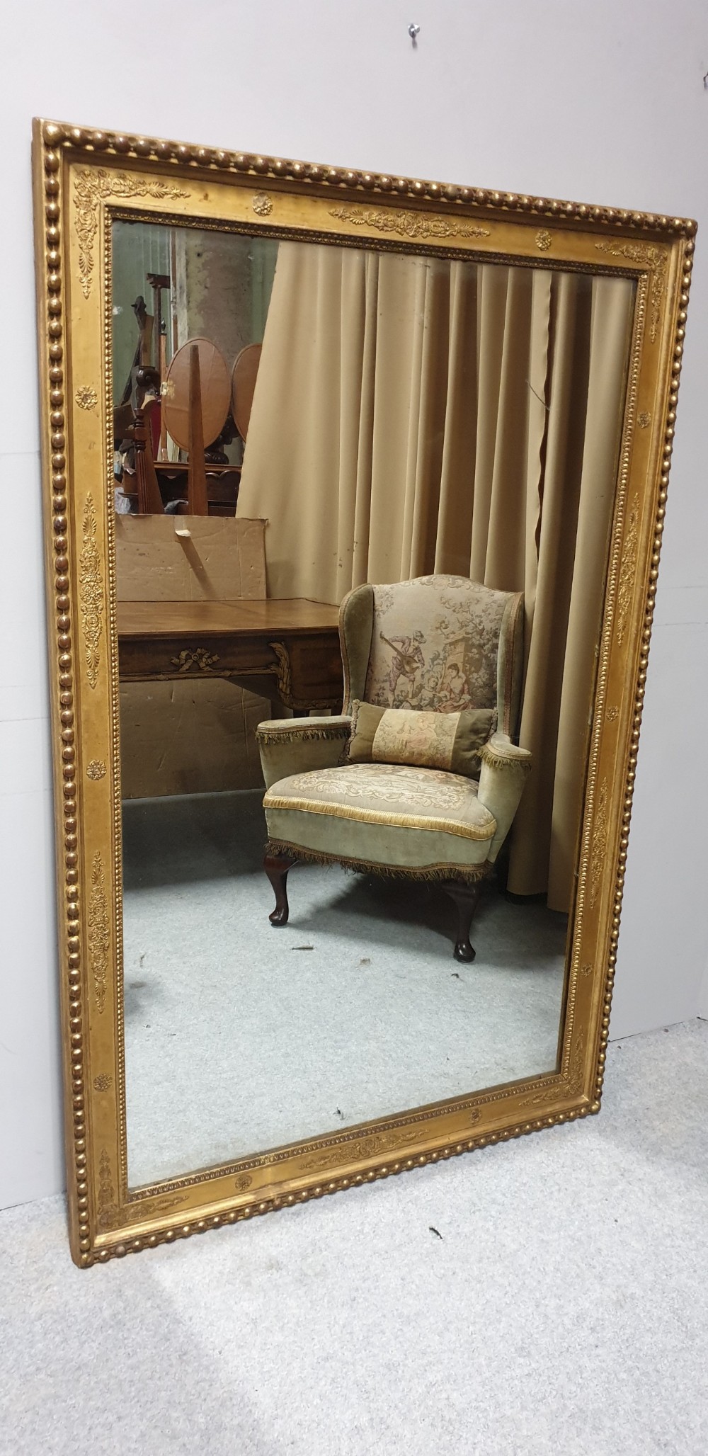 Large French Gilt Mirror View VI