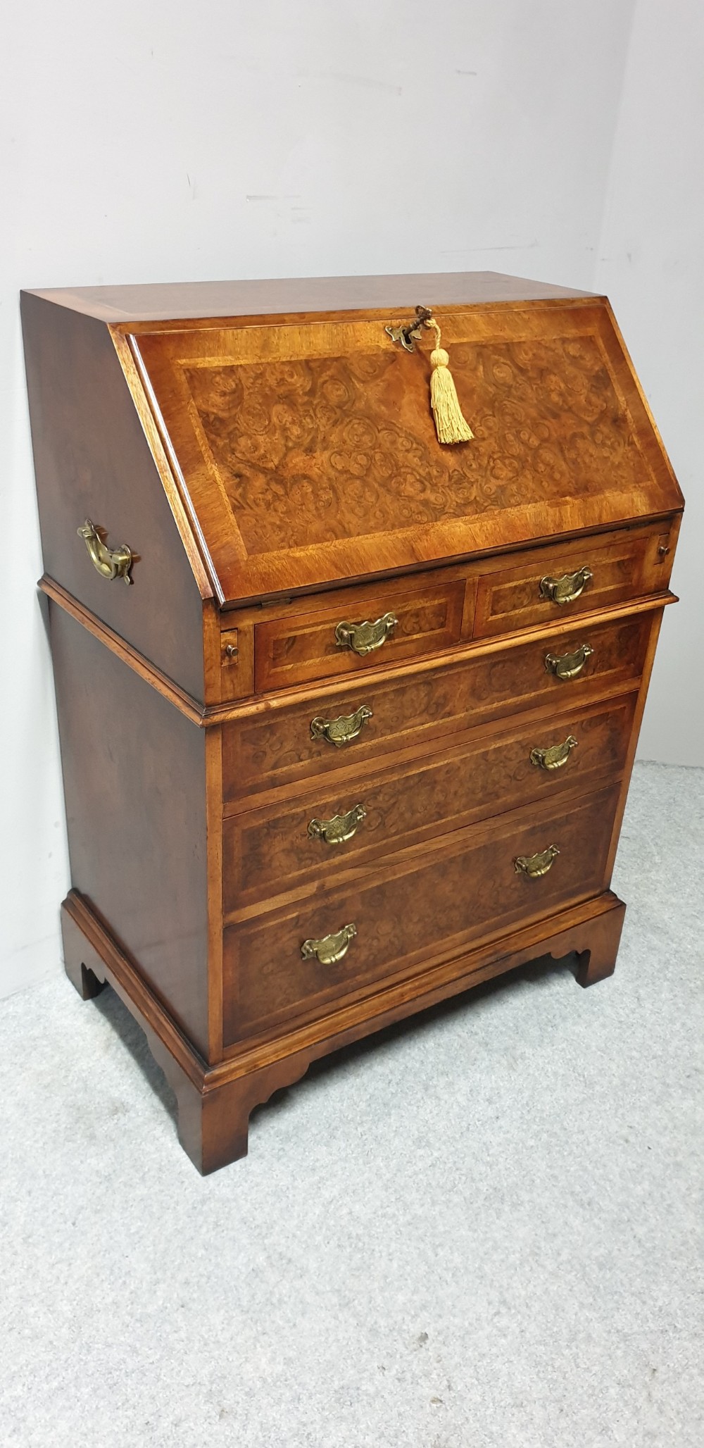 Superb Queen Anne Walnut Bureau 