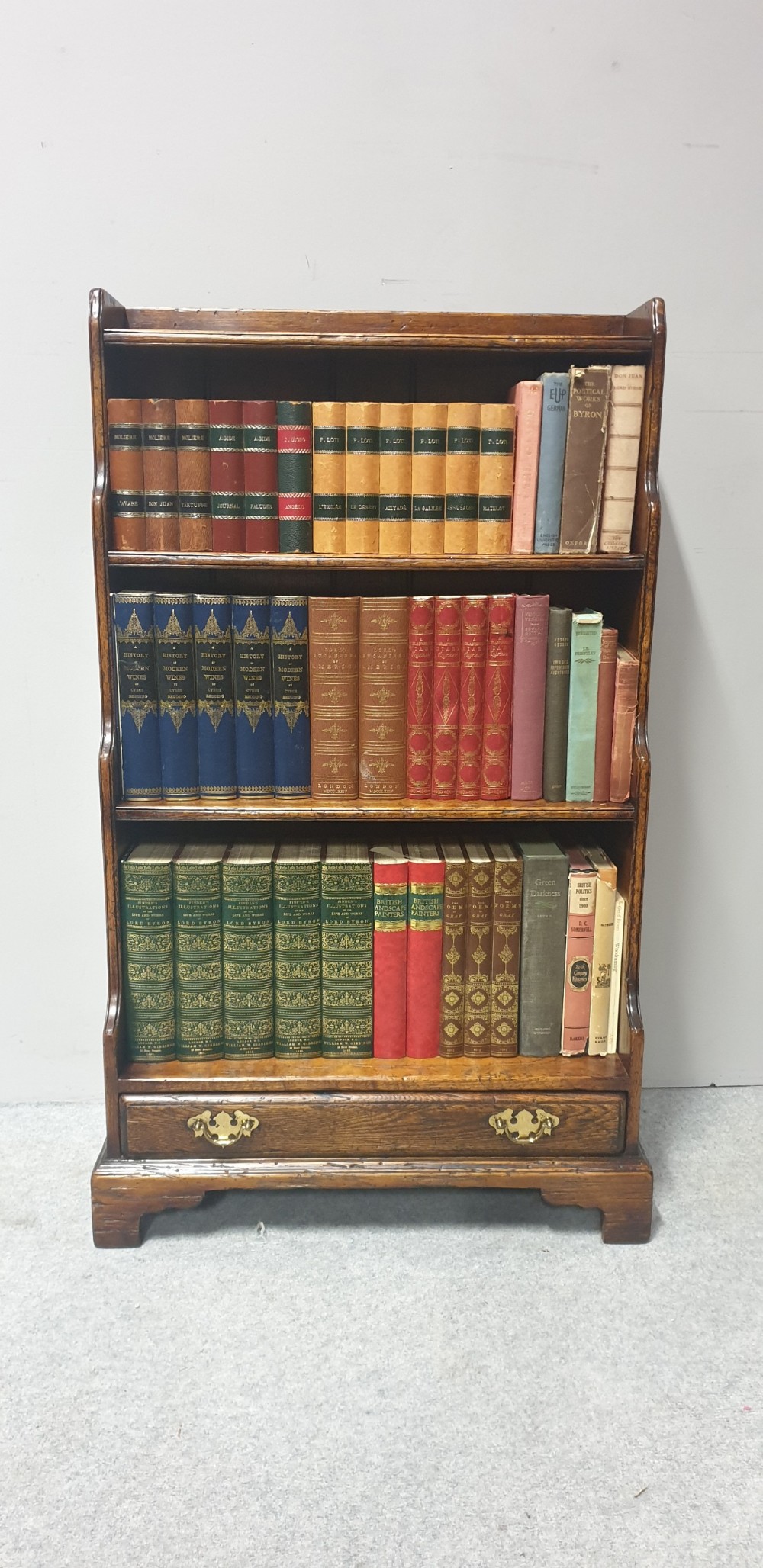 Solid Oak Waterfall Bookcase 