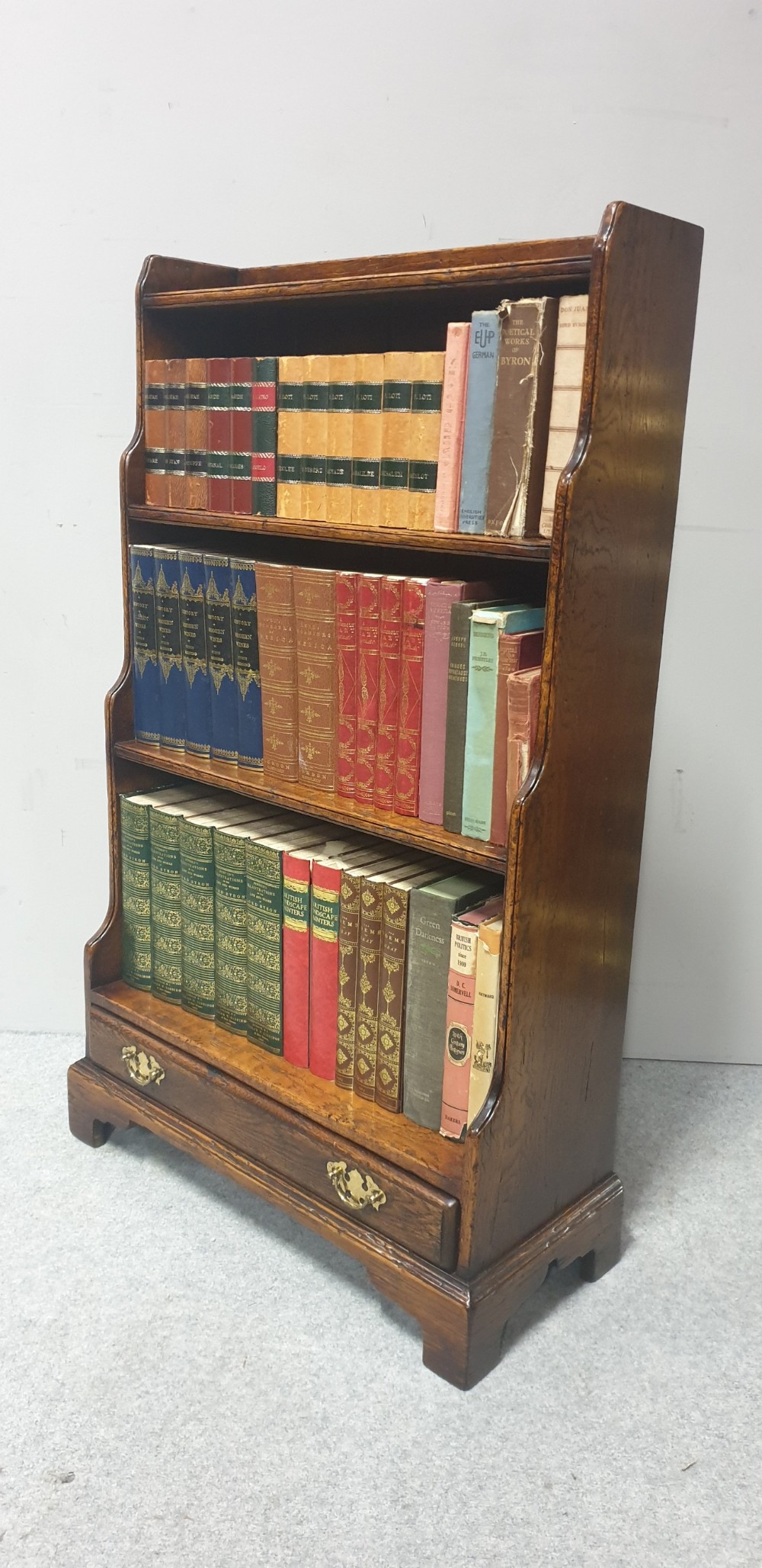Solid Oak Waterfall Bookcase  View II