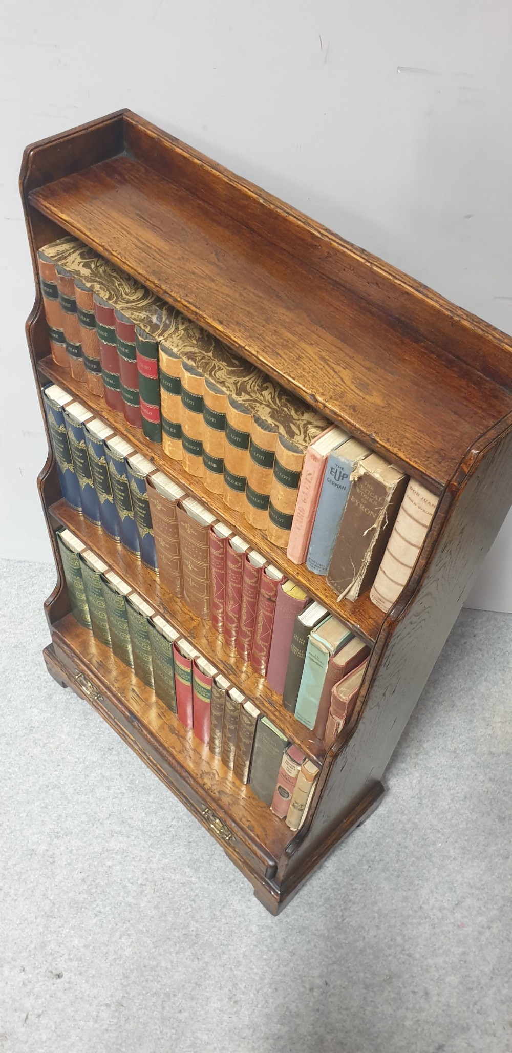 Solid Oak Waterfall Bookcase  View III