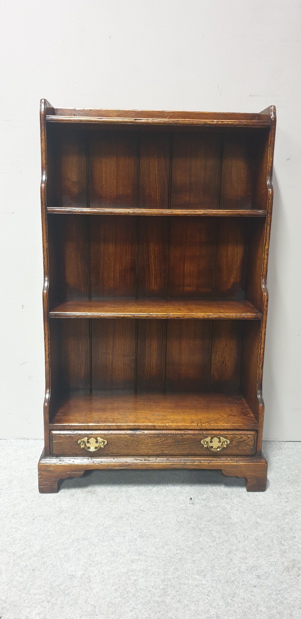 Solid Oak Waterfall Bookcase  View V