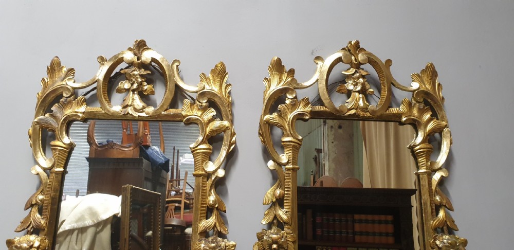 Wonderful Pair C19th Gilt Mirrors View II