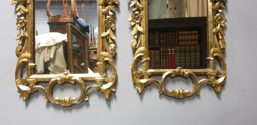 Wonderful Pair C19th Gilt Mirrors View III
