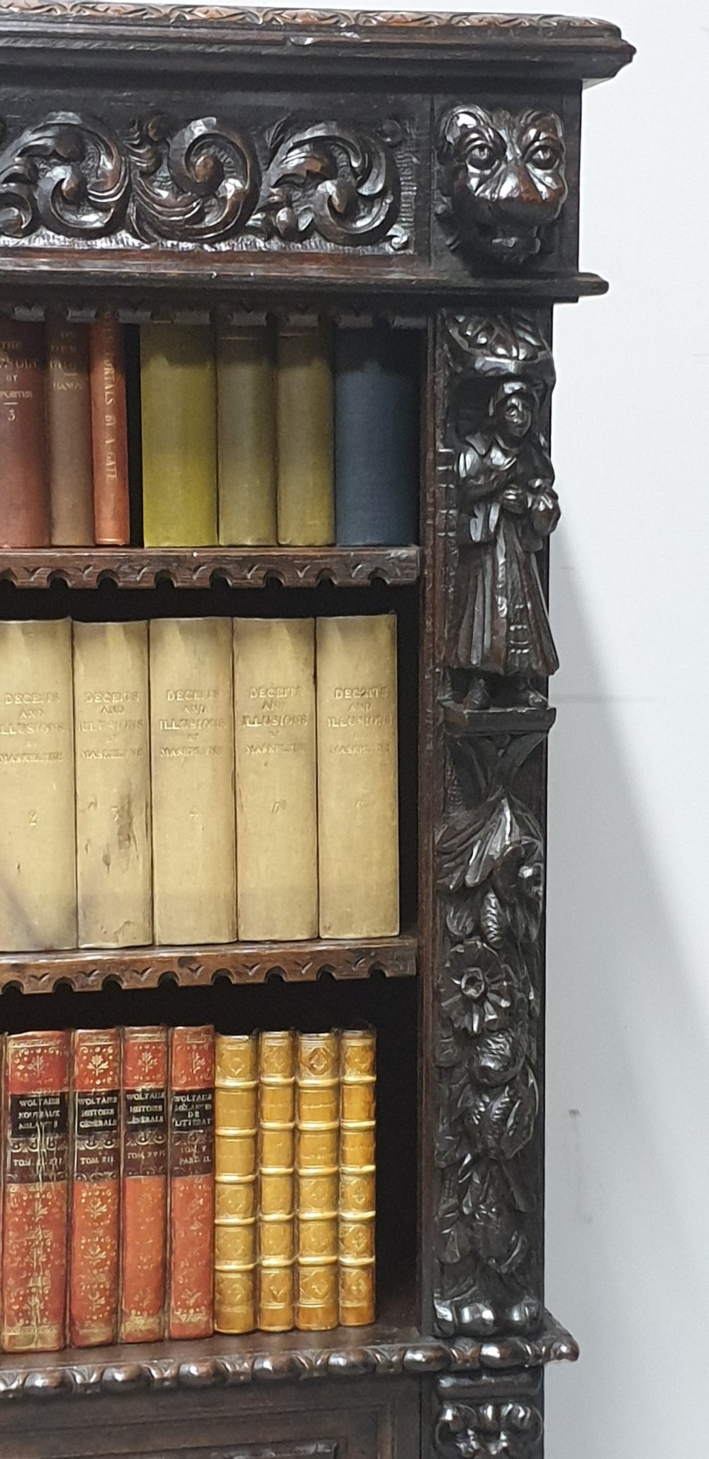 Flemish Oak Open Bookcase View III