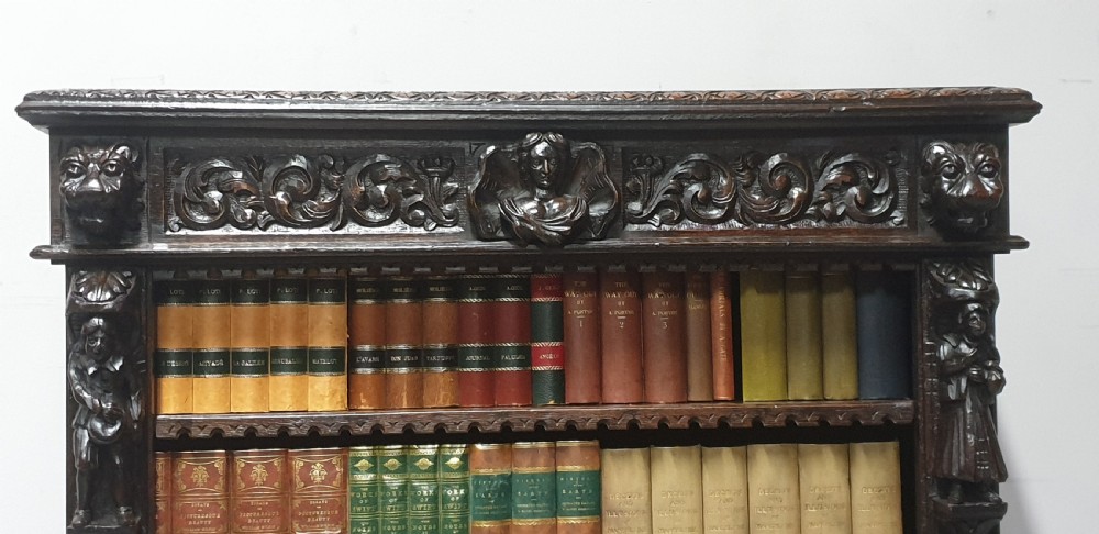 Flemish Oak Open Bookcase View IV