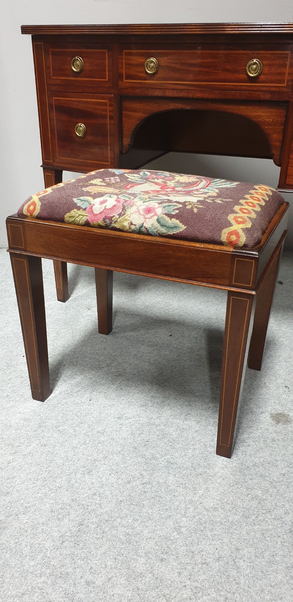 Mahogany Dressing Table with Stool View II