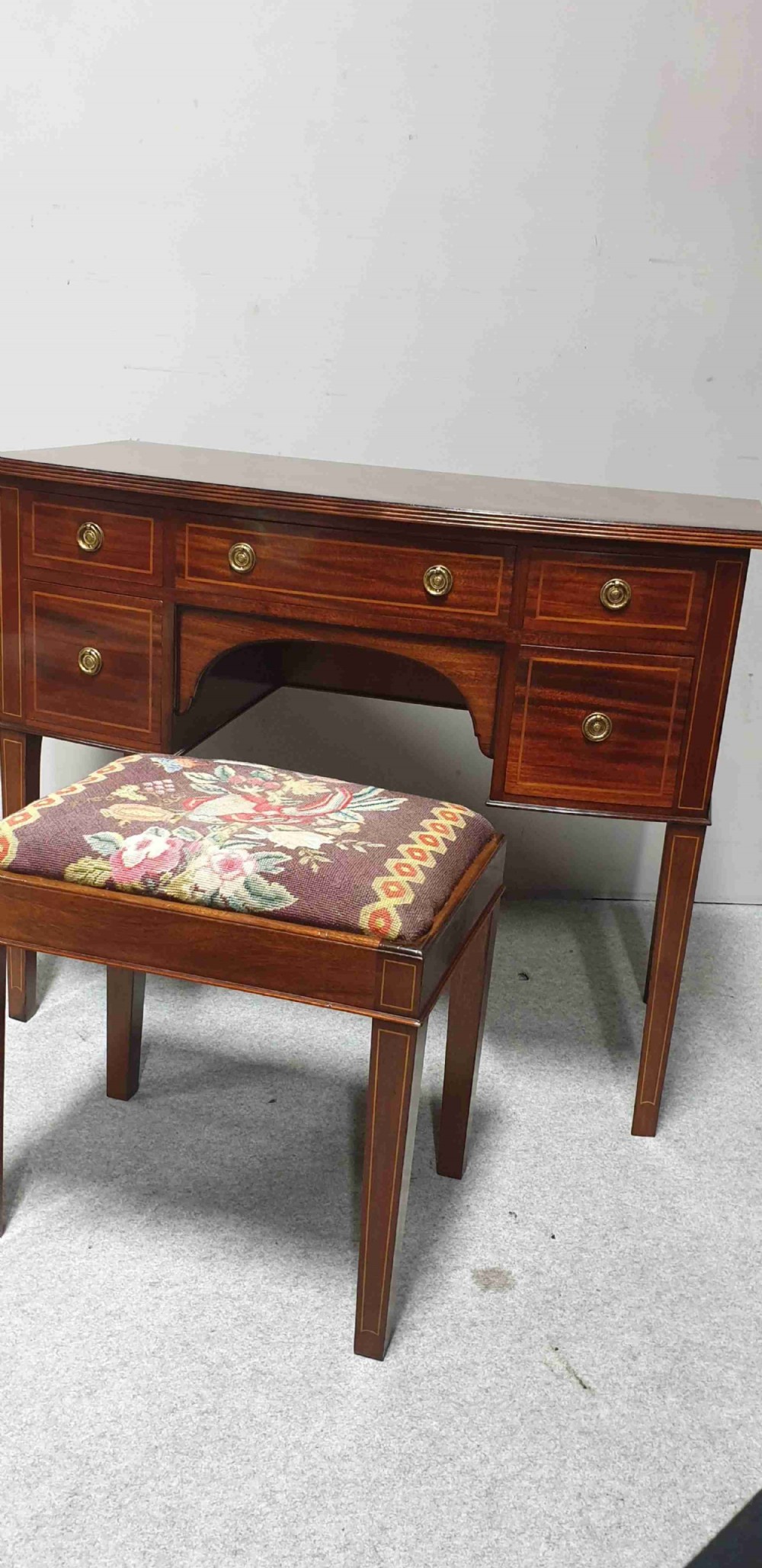 Mahogany Dressing Table with Stool