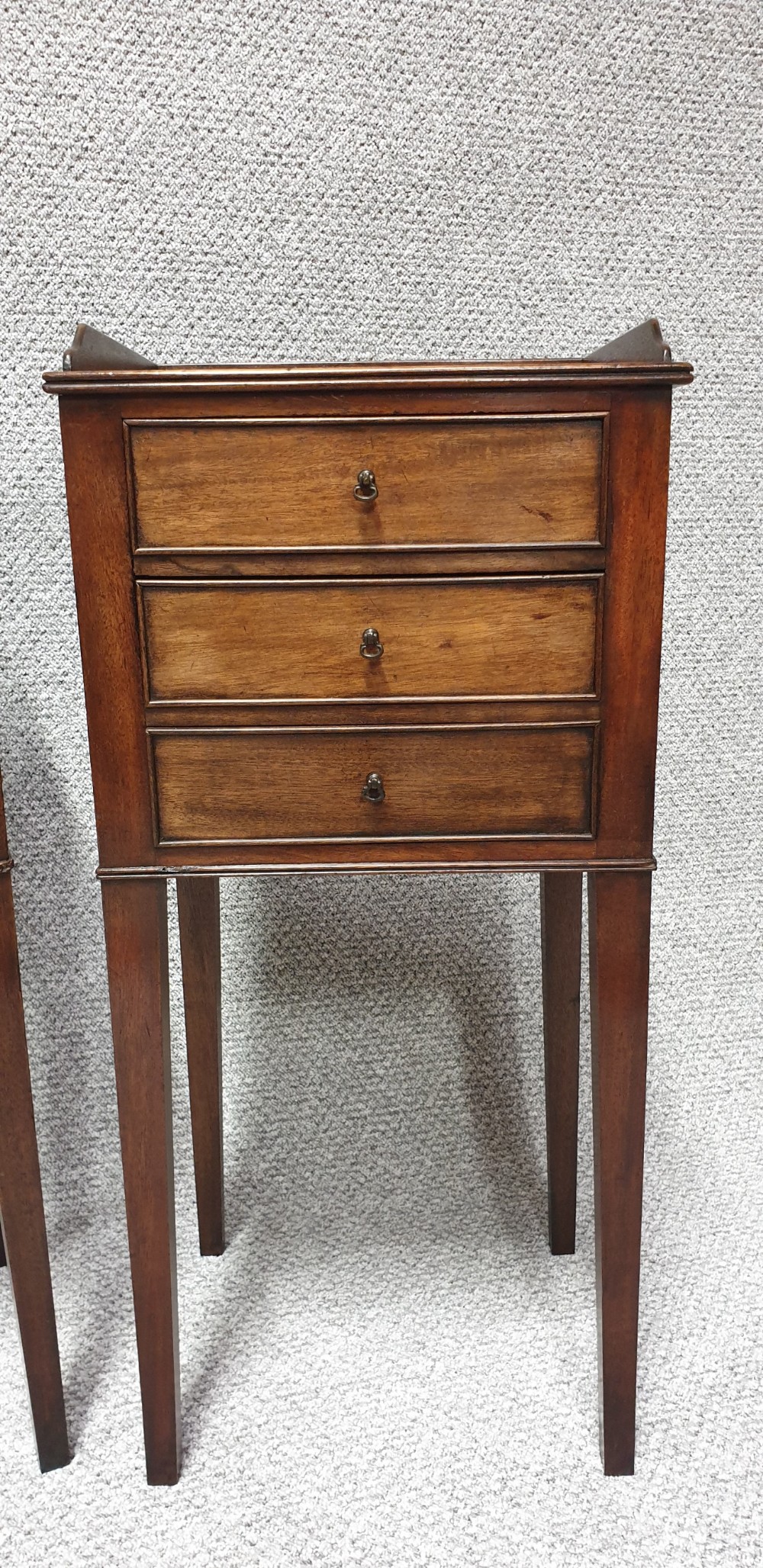 Good Pair Georgian Bedside Chests of Drawrrs View III
